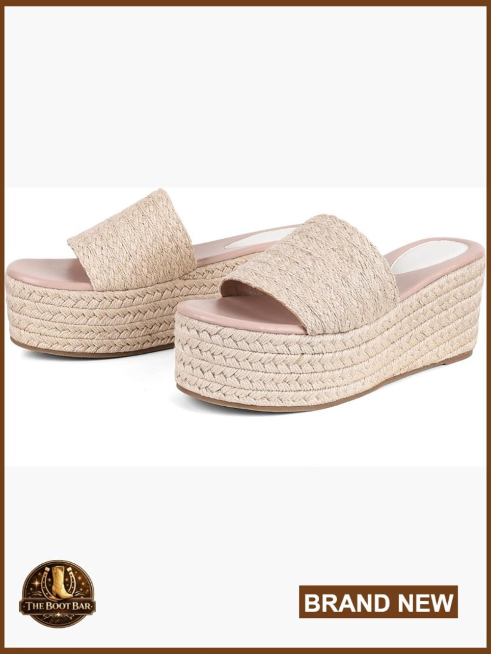 Platform Wedge Sandals Espadrille Slide Sandals Slip On High Heel Mules